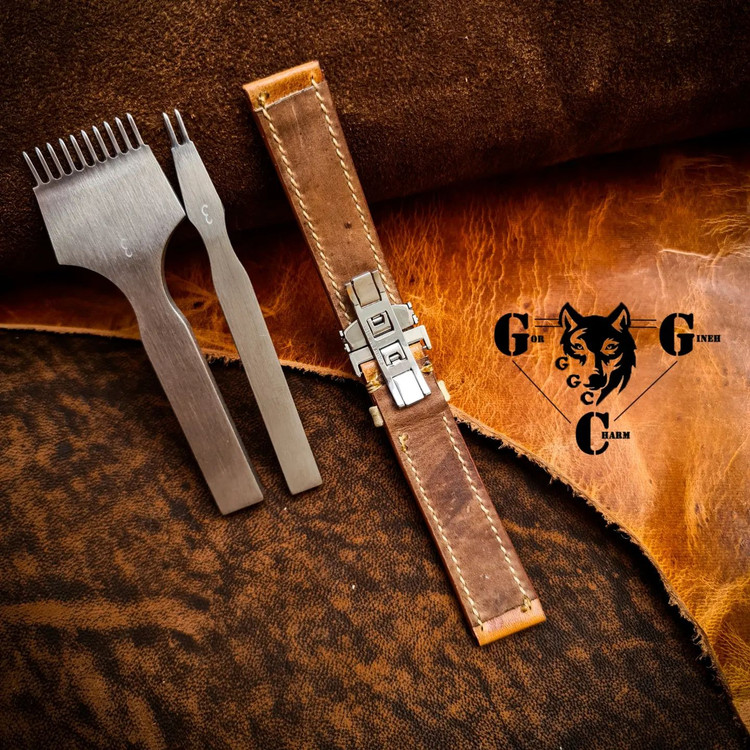 بند ساعت چرم طبیعی گاوی لوکس افکتی