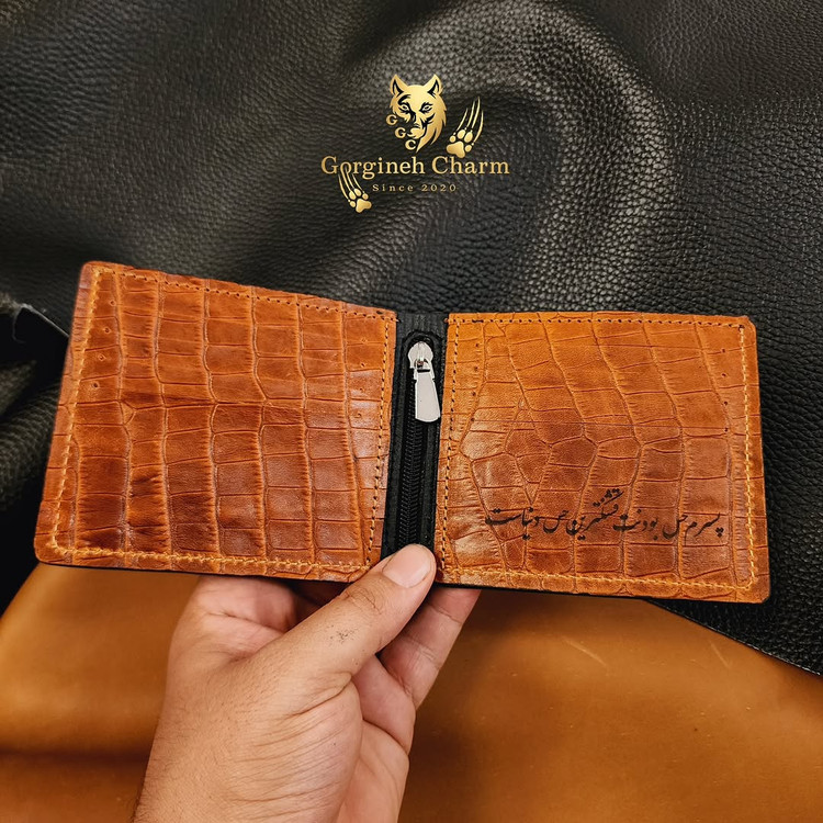کیف پول لوکس چرم طبیعی گاوی